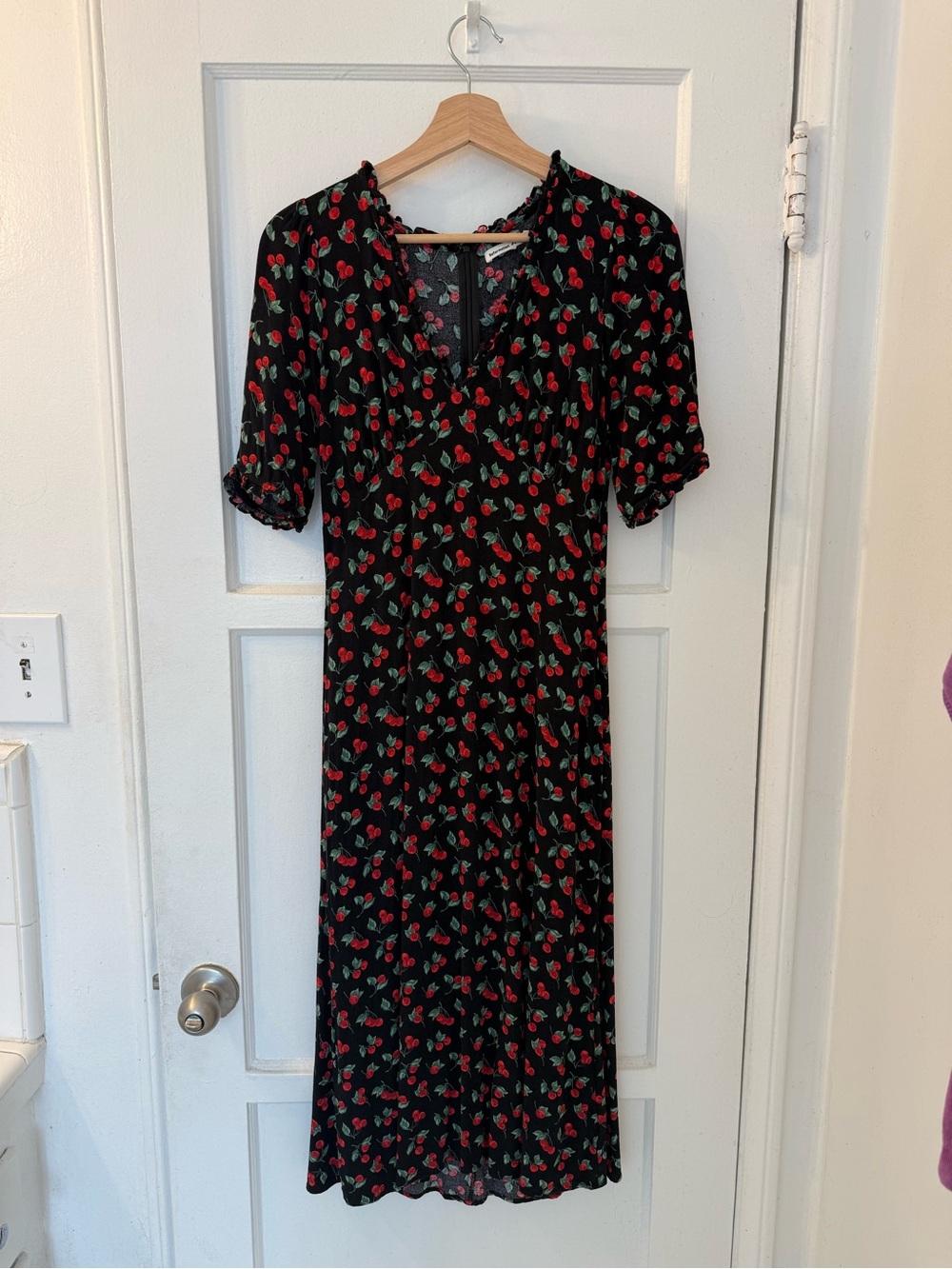 Reformation // cherry print midi dress